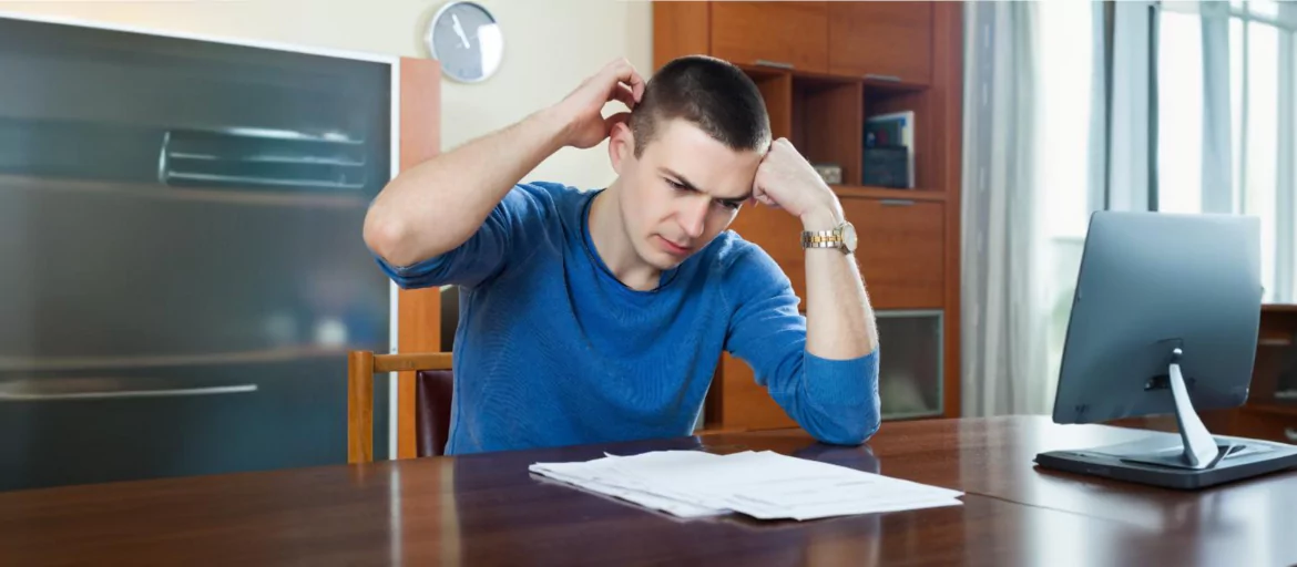 image of stressed man